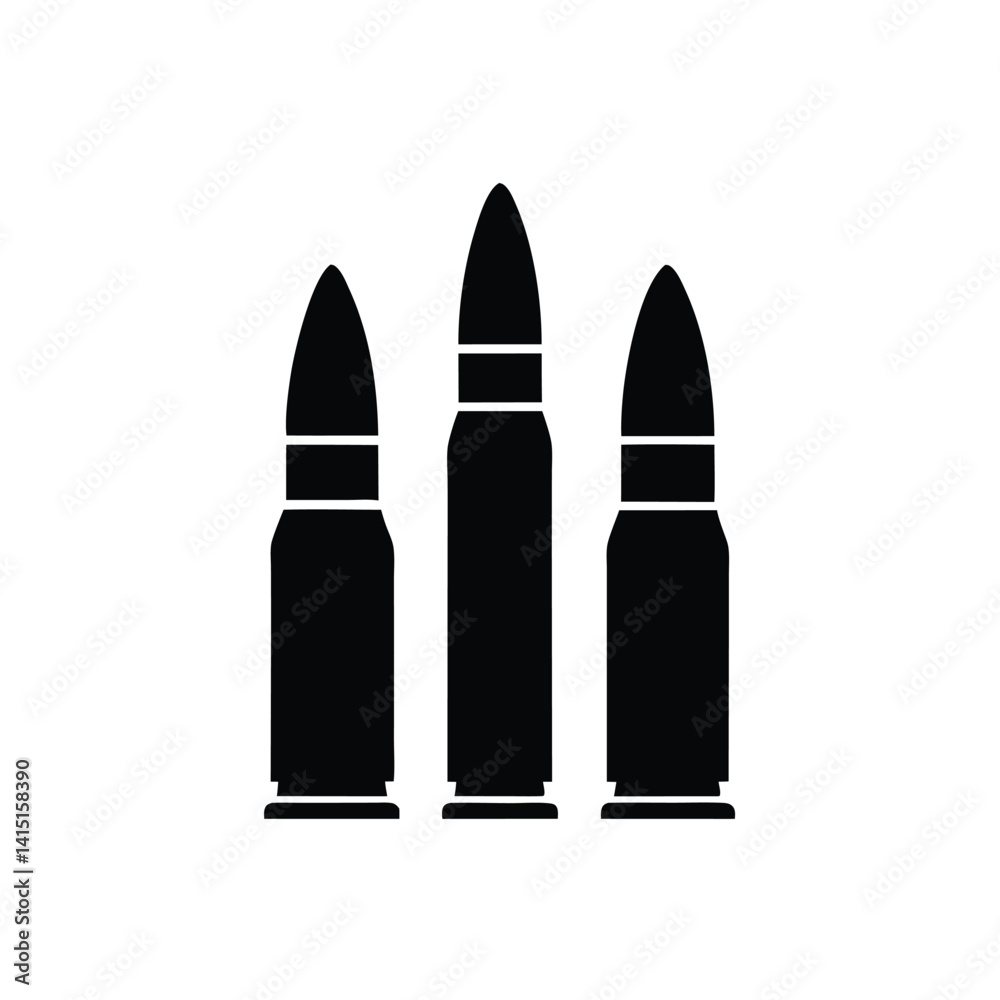 Three Black Bullets Icon Three Black Bullets Icon