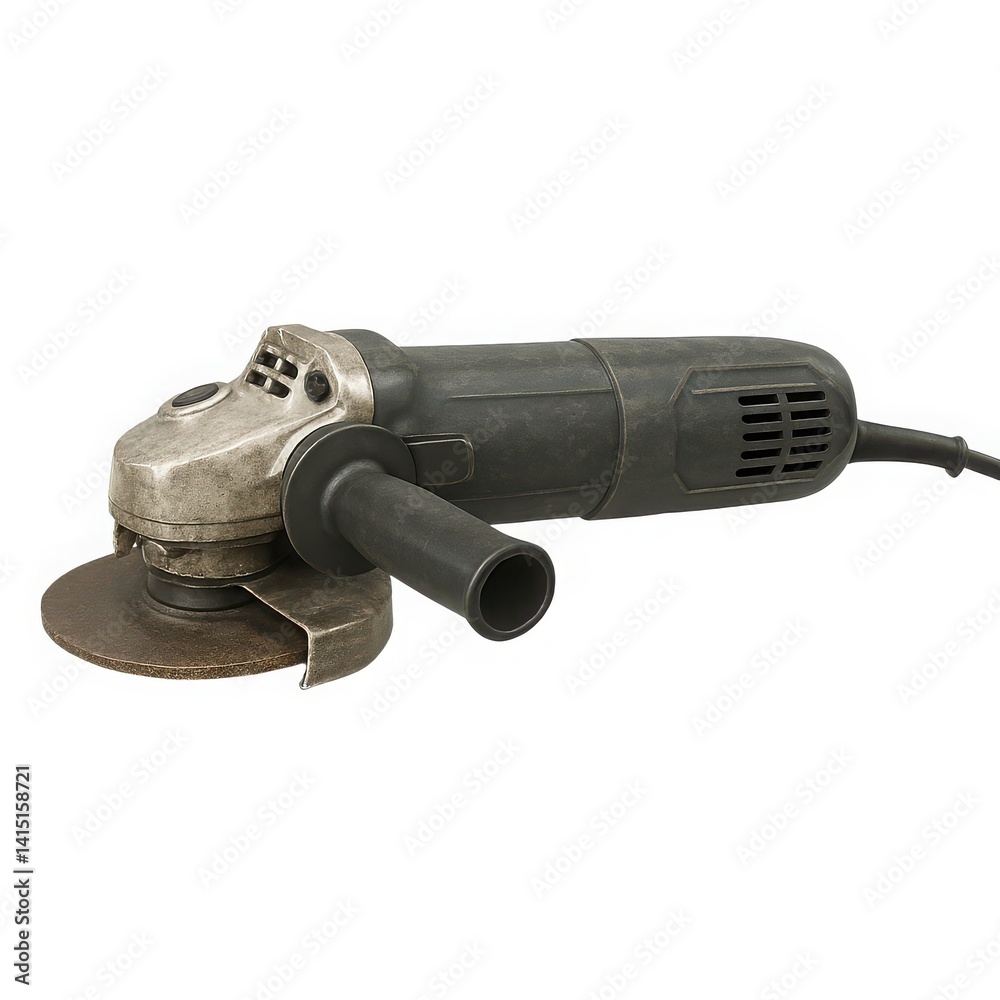 Electric Angle Grinder with Black Handle and Cutting Disc Isolated on White Background – Power Tool for Metalwork, Construction, and DIY Projects
Electric Angle Grinder with Black Handle and Cutting Disc Isolated on White Background – Power Tool for Metalwork, Construction, and DIY Projects