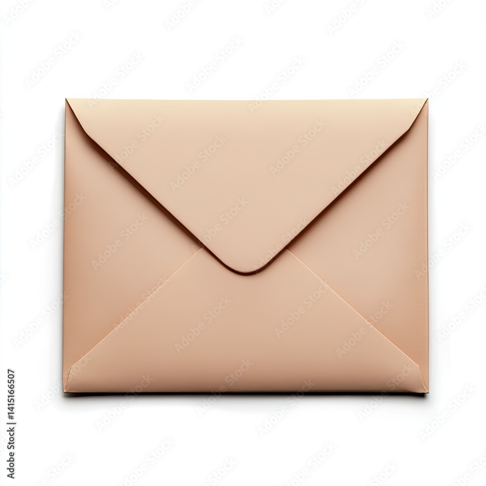 Light-Beige Envelope, Flat Lay Light-Beige Envelope, Flat Lay