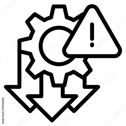 Reduced error icon in vector illustration