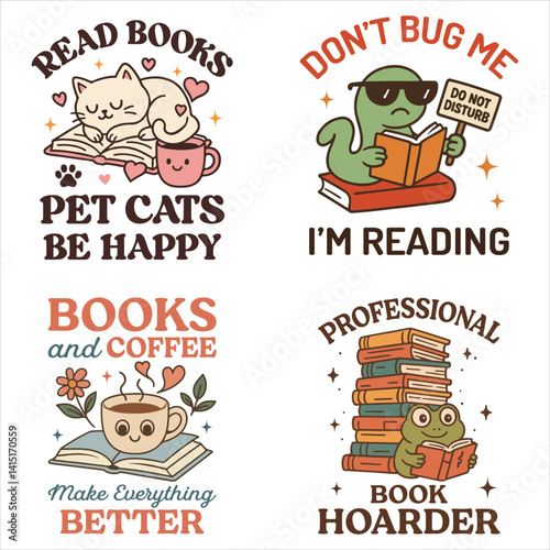 Reading Book t-shirt Design Vector, Bookish Design Sublimation, reader book quotes Typography Shirt