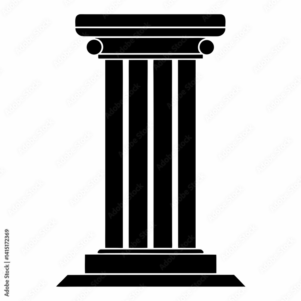classic column isolated on white classic column isolated on white