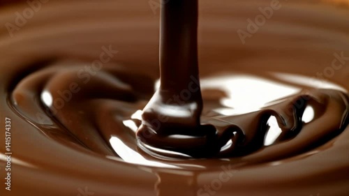 Wallpaper Mural Detail Shot of Pouring and Layering Premium Chocolate Torontodigital.ca