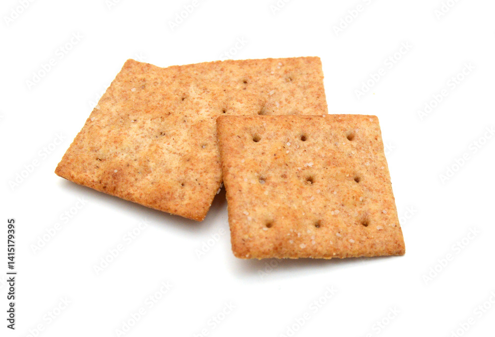 Cracker isolated on white background Cracker isolated on white background