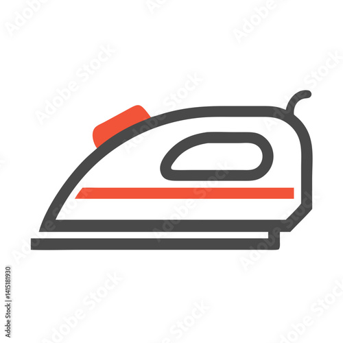 Iron Icon – Vector Symbol for Household, Ironing, and Clothing Care