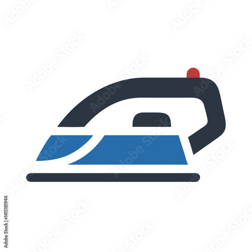 Iron Icon – Vector Symbol for Household, Ironing, and Clothing Care