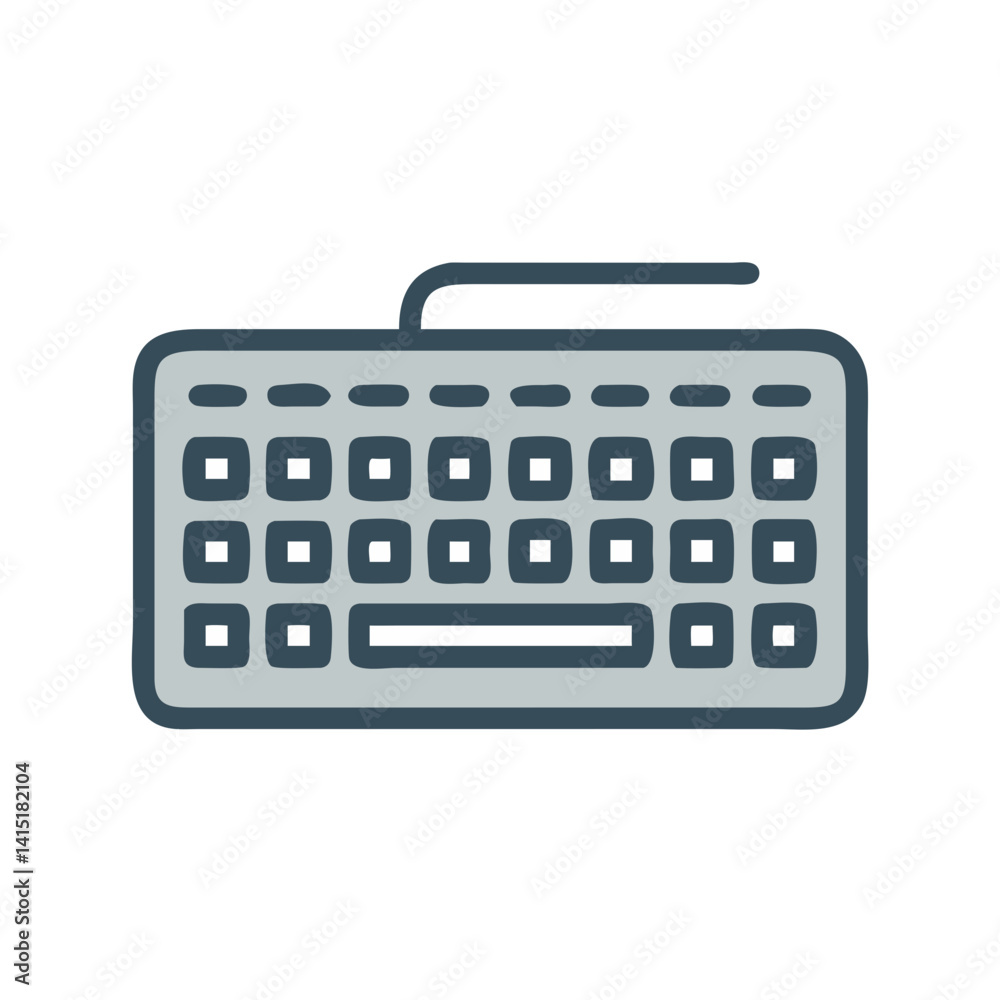 Keyboard Icon – Vector Symbol for Typing, Input, and Computer Devices Keyboard Icon – Vector Symbol for Typing, Input, and Computer Devices