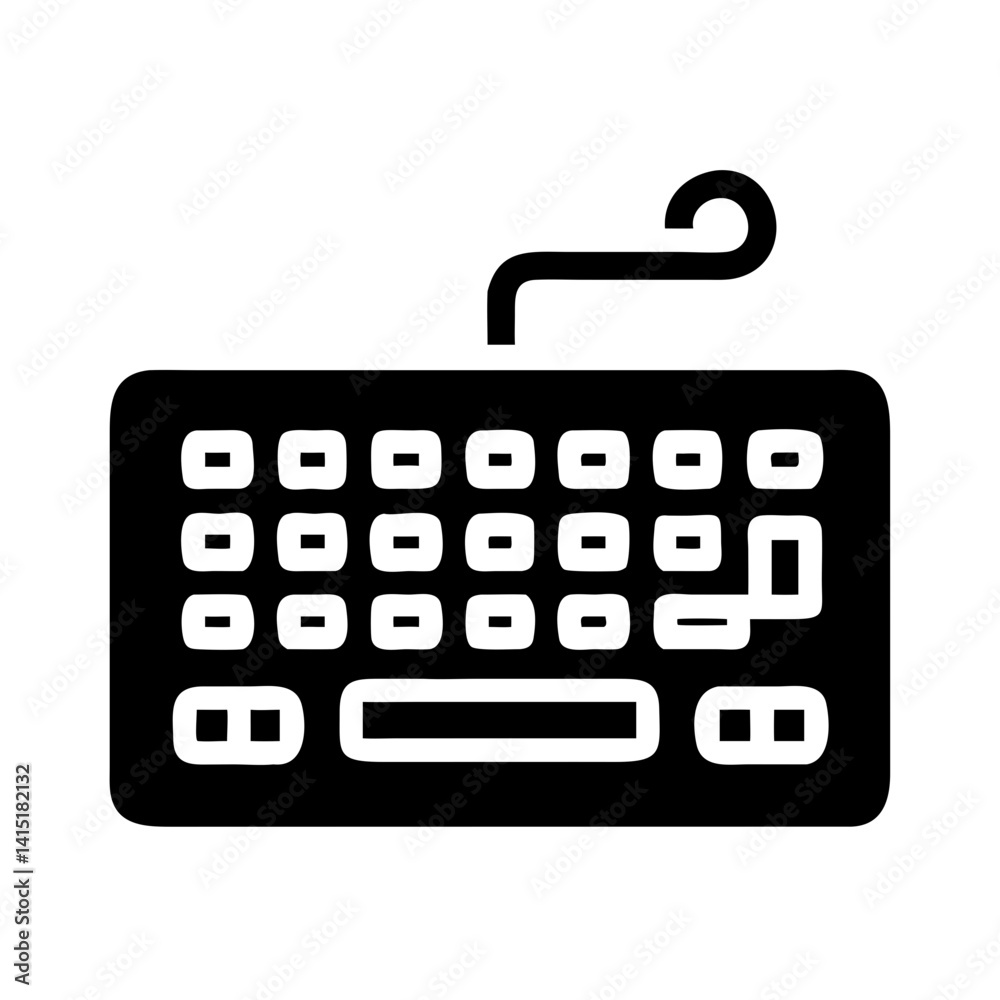 Keyboard Icon – Vector Symbol for Typing, Input, and Computer Devices Keyboard Icon – Vector Symbol for Typing, Input, and Computer Devices
