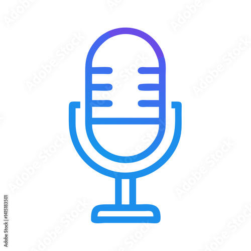 Microphone Icon – Vector Symbol for Audio, Recording, and Communication