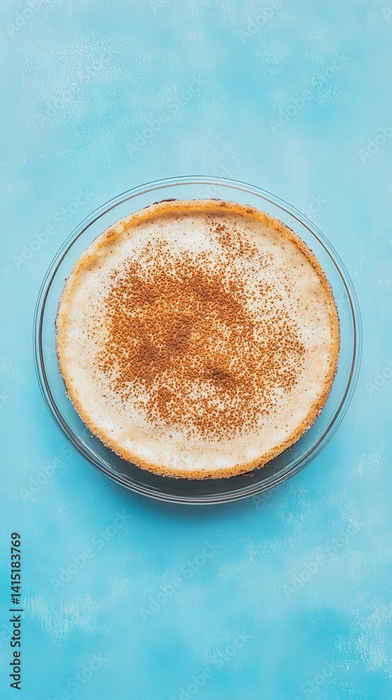 Top view of Vanilla sponge cake in transparent plate on a blue background, hyper realistic photo with high quality --chaos 10 --ar 9:16 --stylize 0 --v 6.1 Job ID: 1f862318-1b2b-4393-b207-fb369dec606b Top view of Vanilla sponge cake in transparent plate on a blue background, hyper realistic photo with high quality --chaos 10 --ar 9:16 --stylize 0 --v 6.1 Job ID: 1f862318-1b2b-4393-b207-fb369dec606b