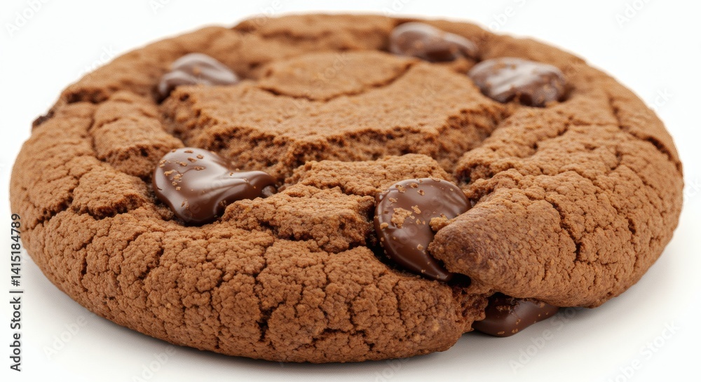 Cookie with chococips isolated on white background Cookie with chococips isolated on white background