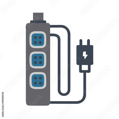 Power Strip Icon – Vector Symbol for Electrical, Outlet, and Energy Distribution