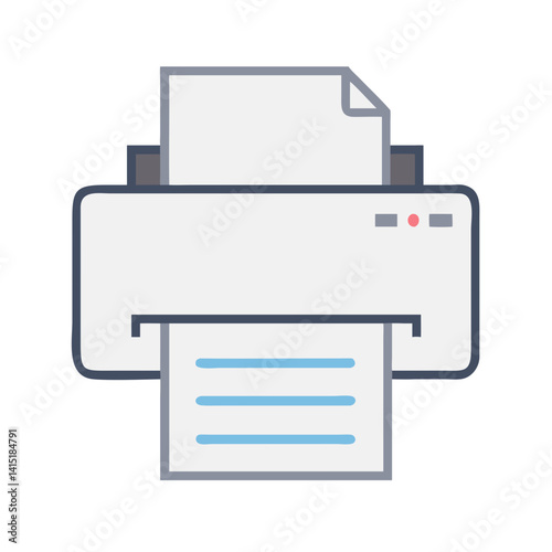  Printer Icon – Vector Symbol for Printing, Document, and Office Equipment