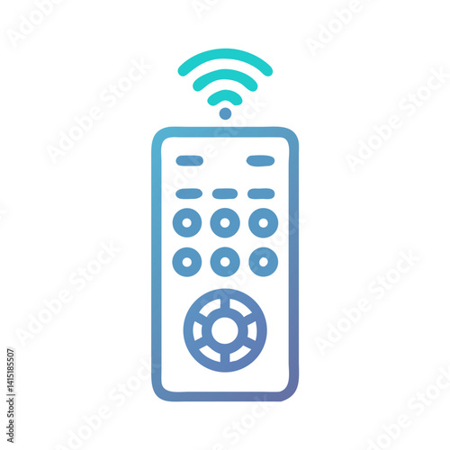 Remote Control Icon – Vector Symbol for Device Operation, Electronics, and Media Control
