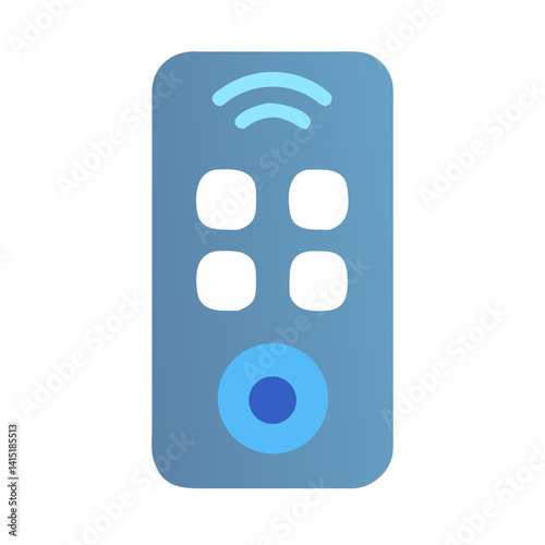 Remote Control Icon – Vector Symbol for Device Operation, Electronics, and Media Control