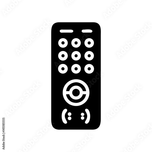 Remote Control Icon – Vector Symbol for Device Operation, Electronics, and Media Control