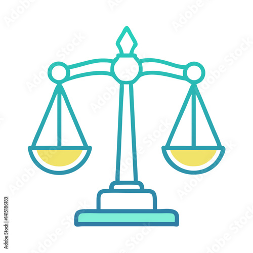  Scales of Justice Icon – Vector Symbol for Law, Equality, and Legal System