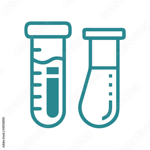 Test Tube Icon – Vector Symbol for Laboratory, Science, and Experimentation
