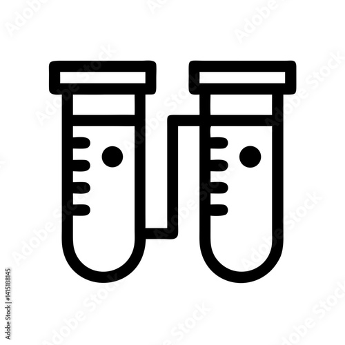Test Tube Icon – Vector Symbol for Laboratory, Science, and Experimentation