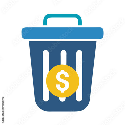 Trash Bin Icon – Vector Symbol for Waste Disposal, Deletion, and Recycling