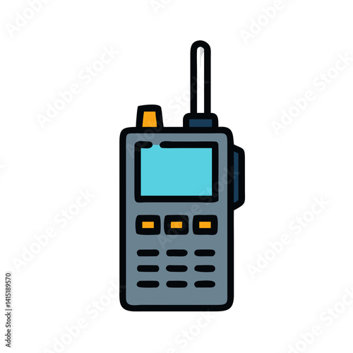 Walkie Talkie Icon – Vector Symbol for Communication, Radio, and Security Devices