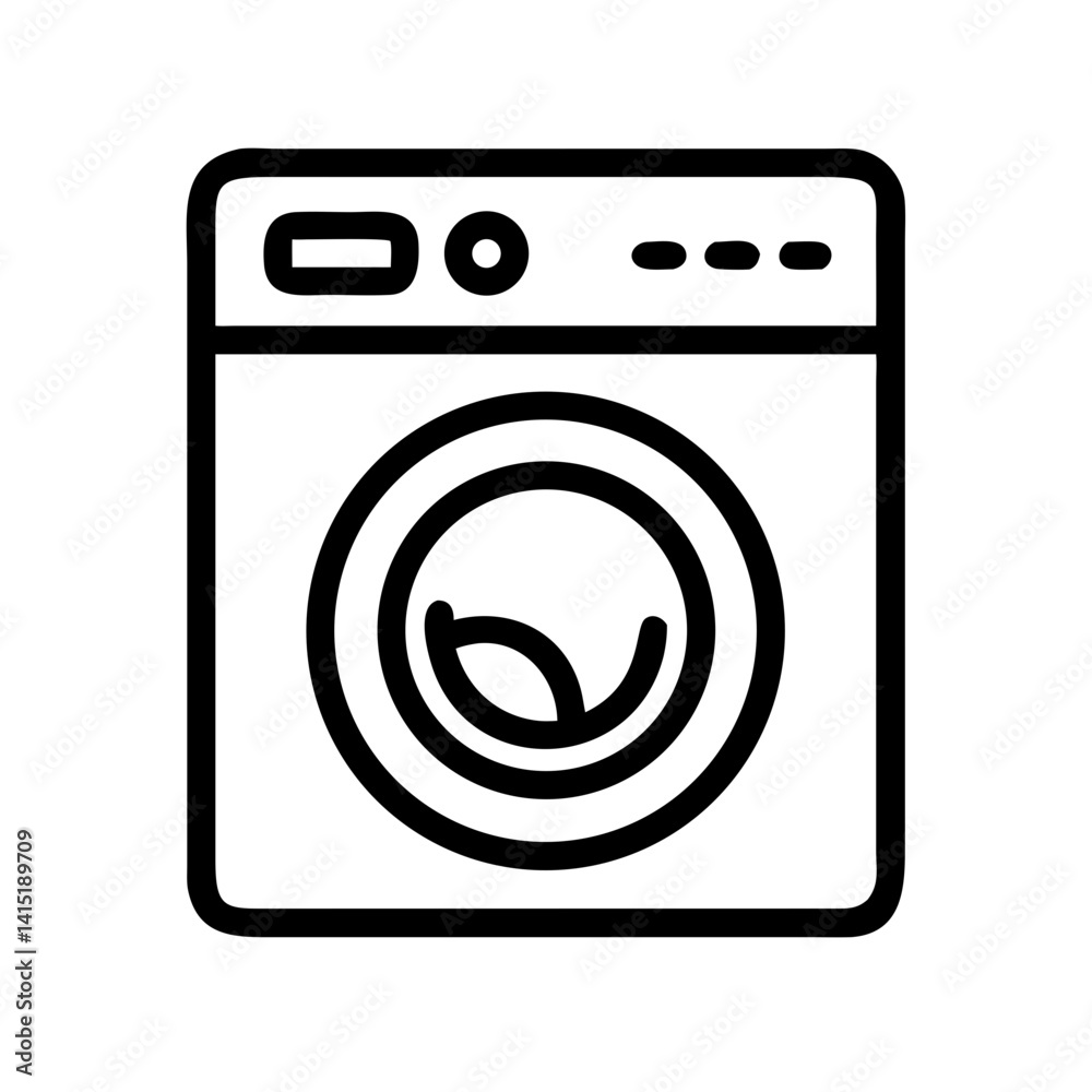 Washing Machine Icon – Vector Symbol for Laundry, Home Appliance, and Cleaning Washing Machine Icon – Vector Symbol for Laundry, Home Appliance, and Cleaning