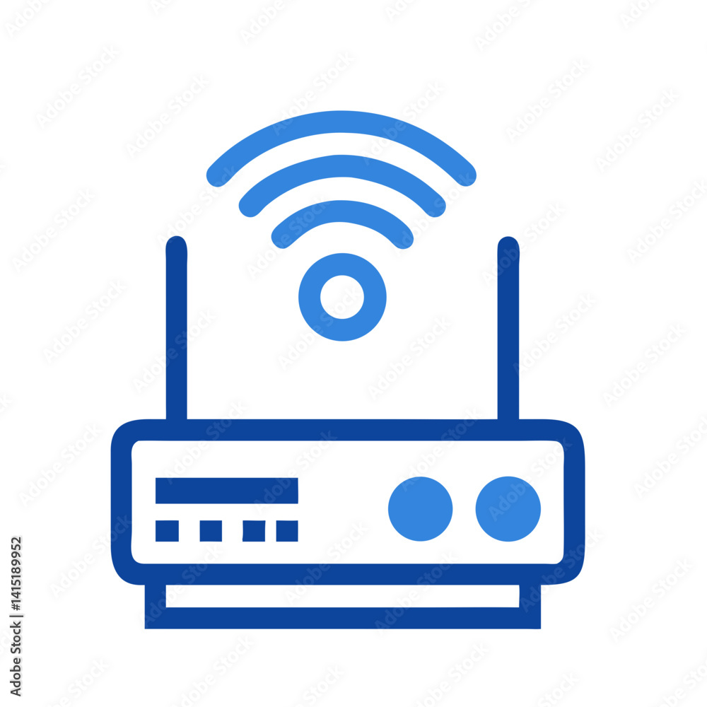 Wi-Fi Router Icon – Vector Symbol for Internet, Wireless Network, and Connectivity Wi-Fi Router Icon – Vector Symbol for Internet, Wireless Network, and Connectivity