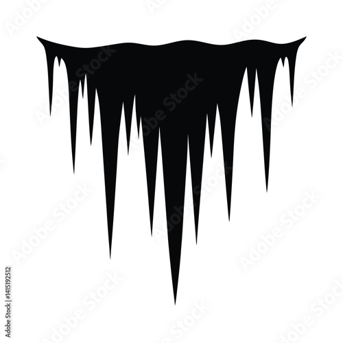 icicles on a white background