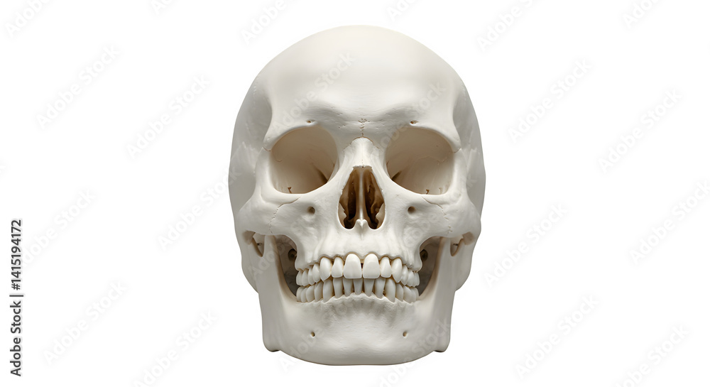 Obraz premium human skull isolated on white, PNG