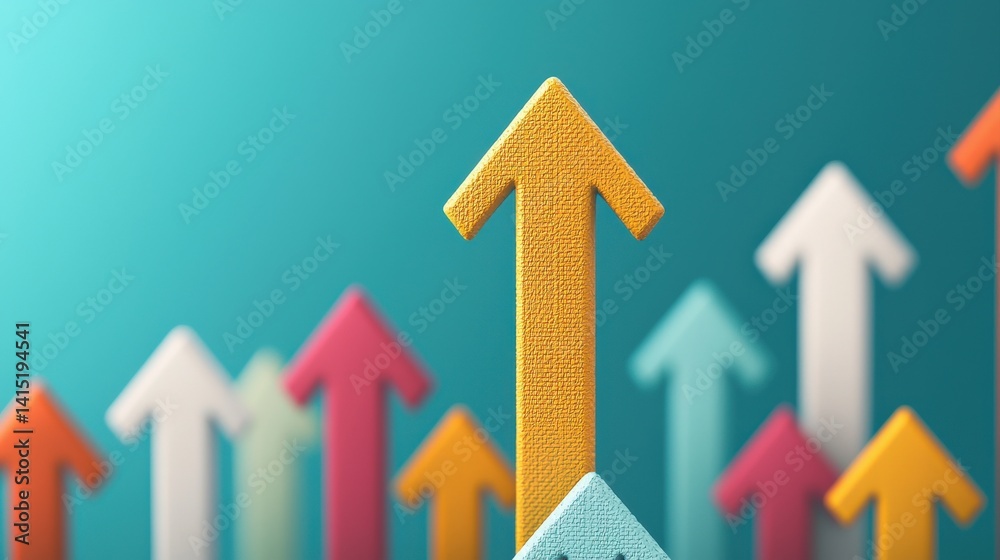 A colorful arrangement of upward arrows symbolizes growth, progress, and positive trends in various aspects of life or business. A colorful arrangement of upward arrows symbolizes growth, progress, and positive trends in various aspects of life or business.