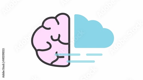 Brain Fog Animation Representing Mental Fatigue