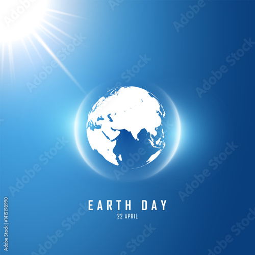 Earth day illustration. World environment and earth day concept. International Mother Earth Day. Ecology and environmental protection.