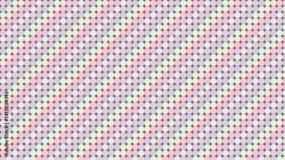 Pastel-toned, geometric pattern of small circles in a grid Pastel-toned, geometric pattern of small circles in a grid
