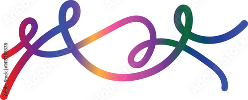 Abstract Background with Gradient Color Waves. Vector Pattern with Rainbow Ribbons. 3D Graphic Design Template with Geometric Shape Lines Elements