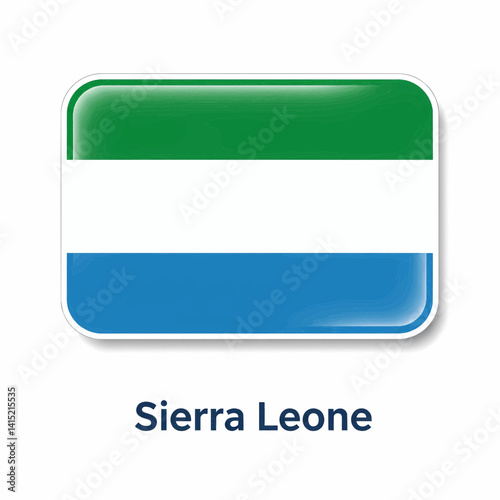 A clear digital illustration of the rectangular flag of sierra leone. Below the flag, the word Free Download A clear digital illustration of the rectangular flag of sierra leone. Below the flag, the word