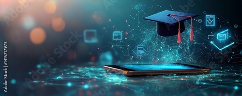 Online education, graduation, digital learning, future of education, technology.