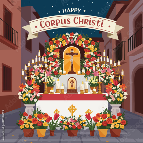 Adobe IllustraHappy Corpus Christi: Celebration of Faith and Unitytor Artwork
