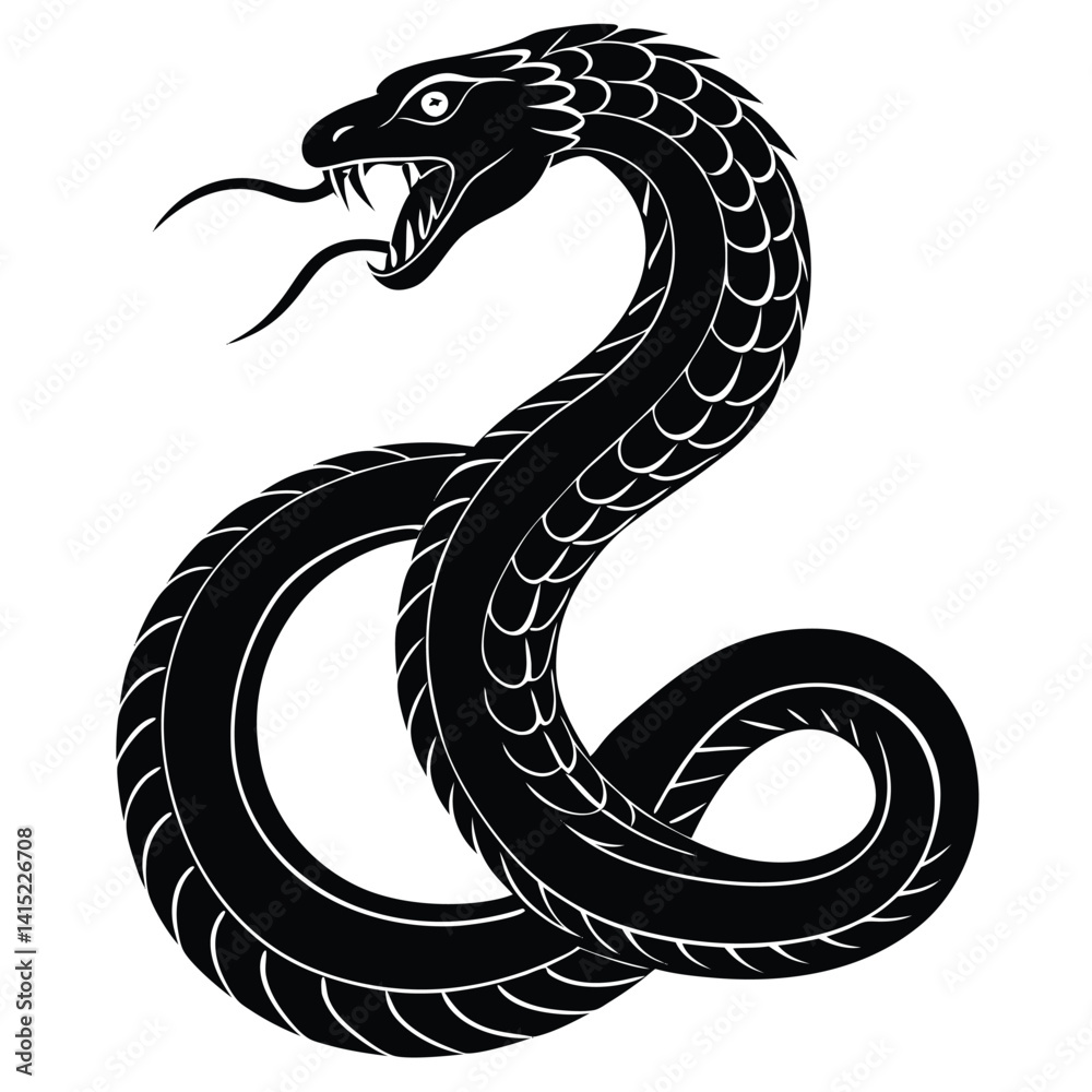 Fototapeta premium Serpent Mythical Creature Design 