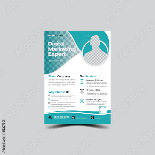 Modern vector corporate Flyer template 