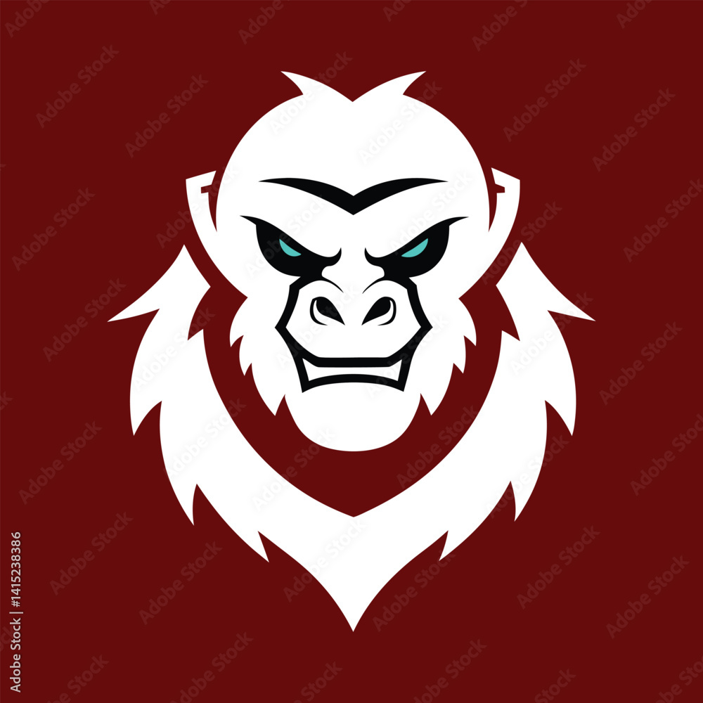 Fototapeta premium gorilla animal head mascot logo vector art illustration 