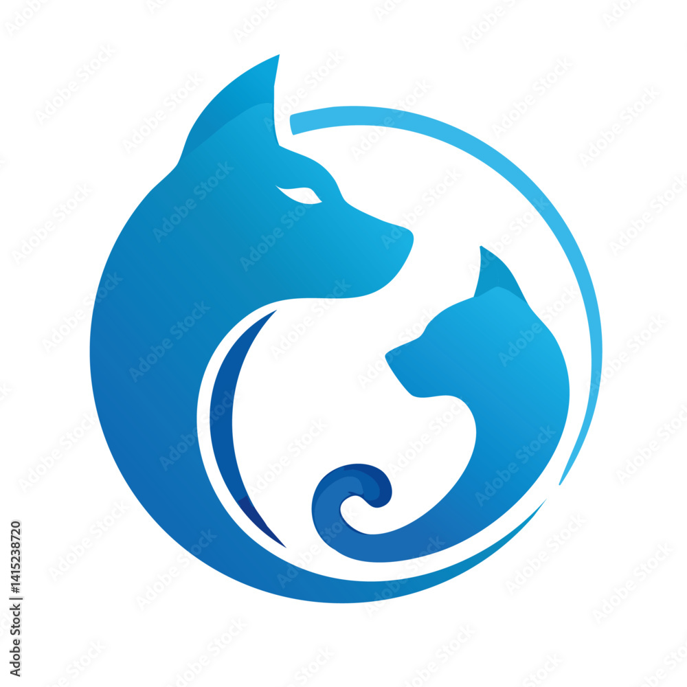 Modern Pet Shop Logo Vector Graphic Design