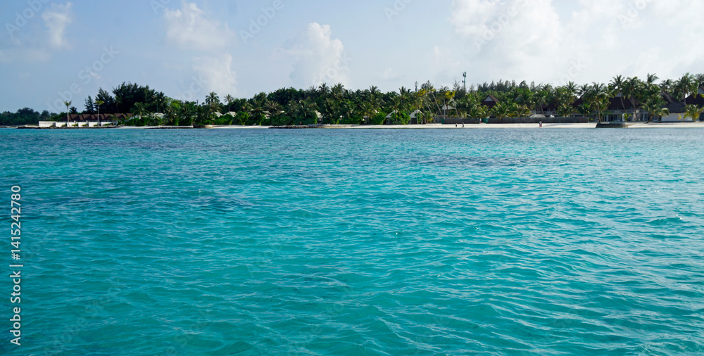 Fototapeta premium tropical island paradise on the Maldives