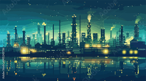 Oil and Petroleum Digital Design Vector Illustration