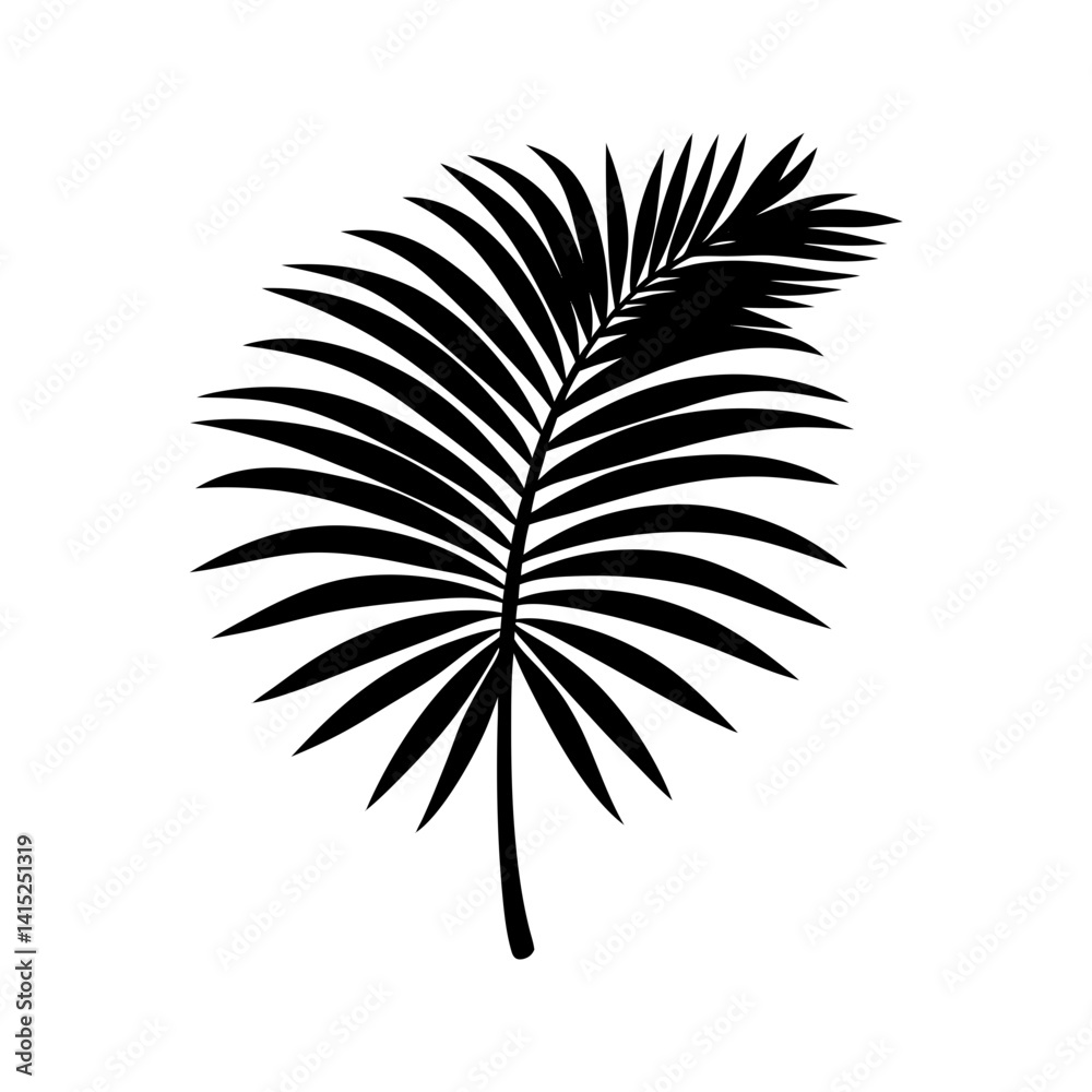 Obraz premium Palm Leaf Silhouette vector illustration