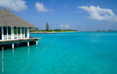 Fototapeta Naklejka Na Ścianę i Meble -  water villas on a exotic maldives island