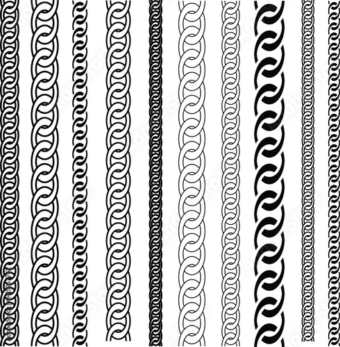 Chain brush set, Metal chain vector illustration, chain icon
