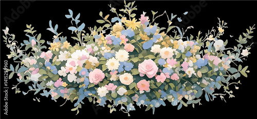 Floral Bouquet: A Soft and Colorful Garden Arrangement