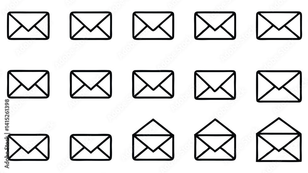 Send a message with the envelope icon for email communication on the web Send a message with the envelope icon for email communication on the web