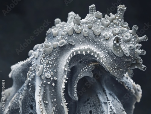 Macro gray sea creature design photo