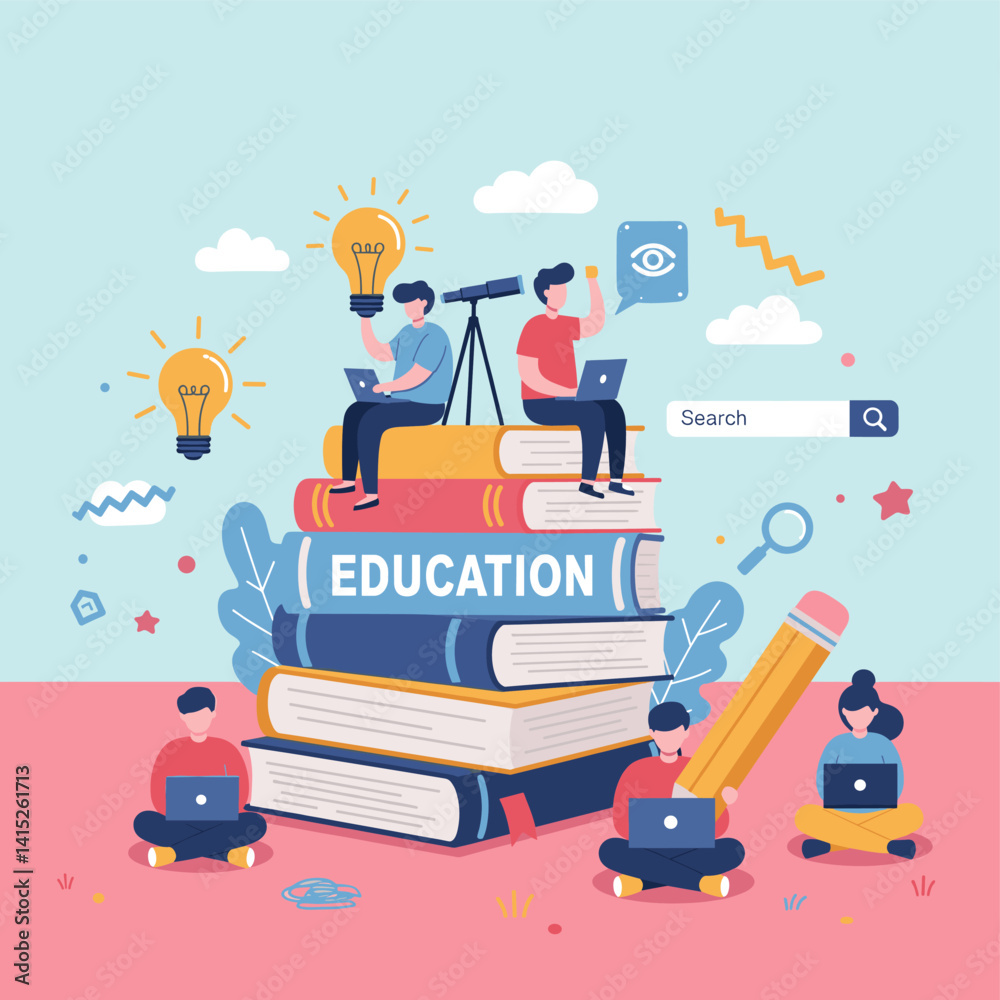 Educational Pursuit: Explore the world of education, a visually appealing depiction of learning and growth. Educational Pursuit: Explore the world of education, a visually appealing depiction of learning and growth.